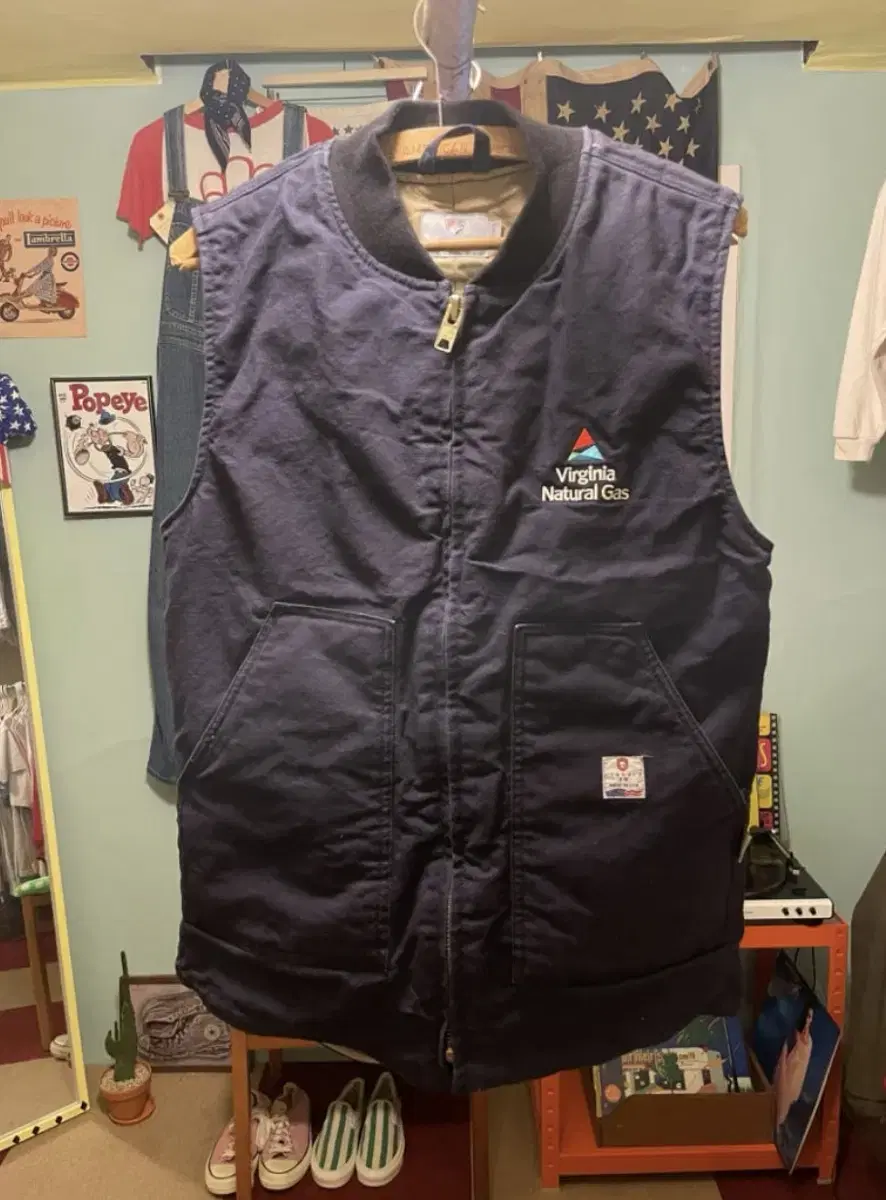 U.S.A TYNDALE Navy Blue Full-Zip Vest